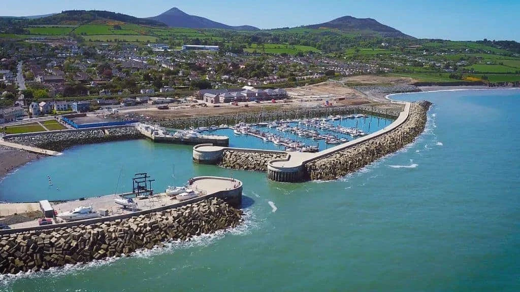 Aerial view of Greystones Harbour and Marina