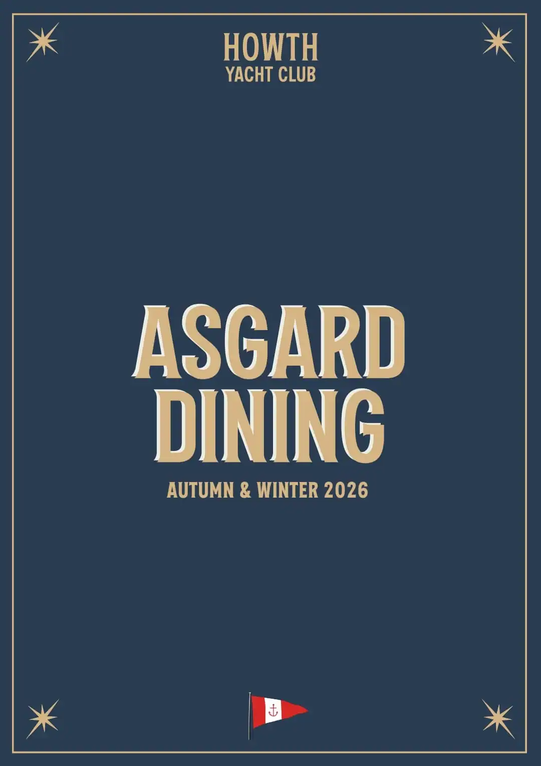 Asgard Dining menu cover